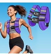 Weighted Vest with Two Adjustment Straps for Men Women, 8lbs/12lbs/16lbs/20lbs Weight Vest with R...