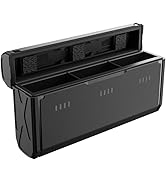 AFAITH Battery Charger Enduro Batteries Charger Triple Slot Charging Case with Smart Power Indica...