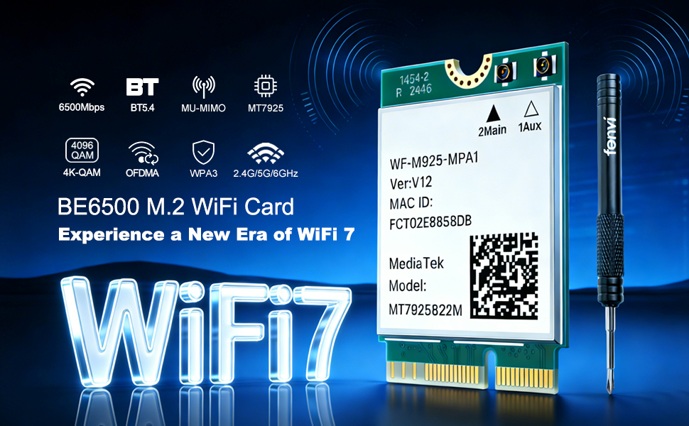 WiFi7 BE6500 Wireless Card | Ultra-Fast &amp;amp; Stable Network