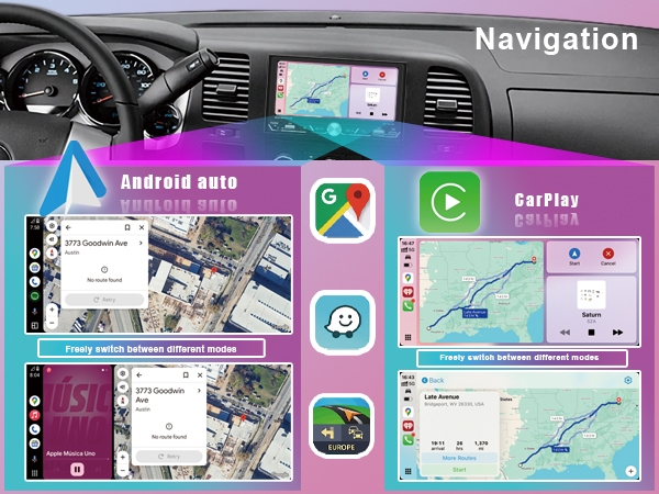 Apple Carplay &amp; Android Auto &amp; Online GPS Navigation