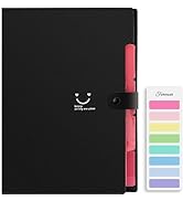 Forvencer Accordion File Organizer, 5 Pockets File Organizer, Expanding File Folder, Black