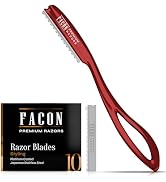 Facón Hair Razors for Cutting Hair - Professional Hair Styling Razor Kit with 11 Replacement Blad...