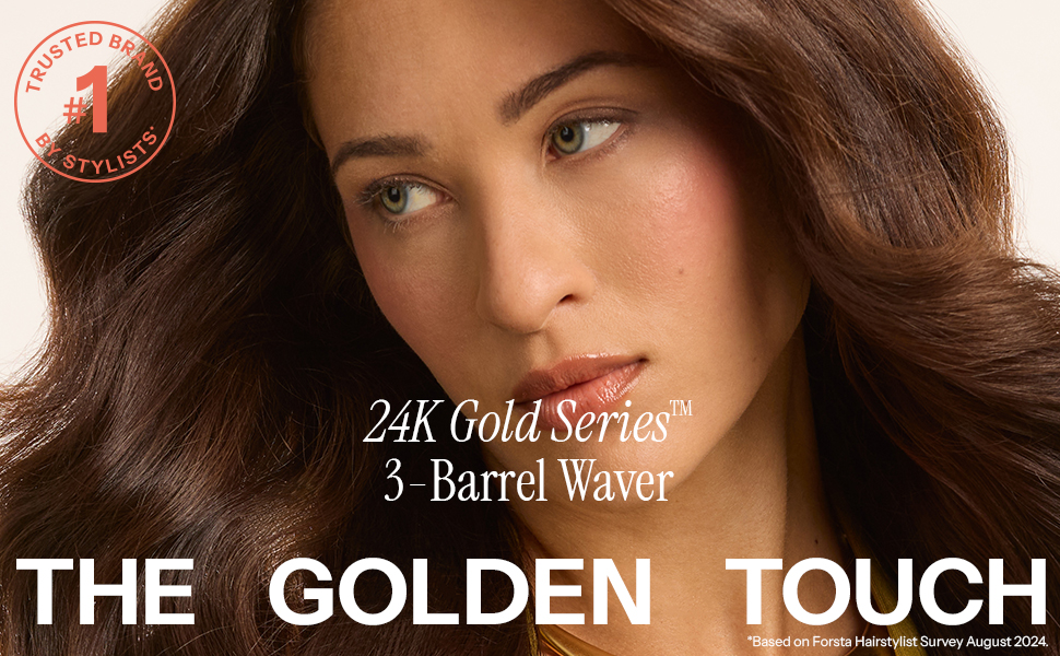24K Gold 3 Barrel Waver Hot Tools