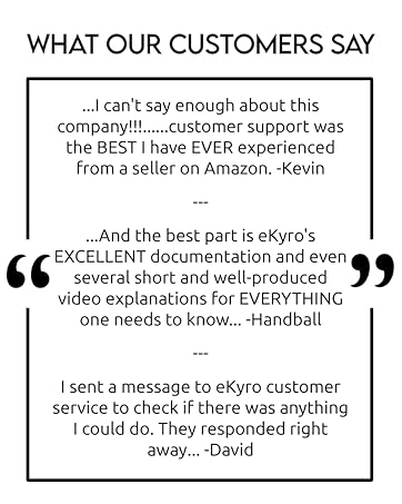 eKyro Customer Reviews