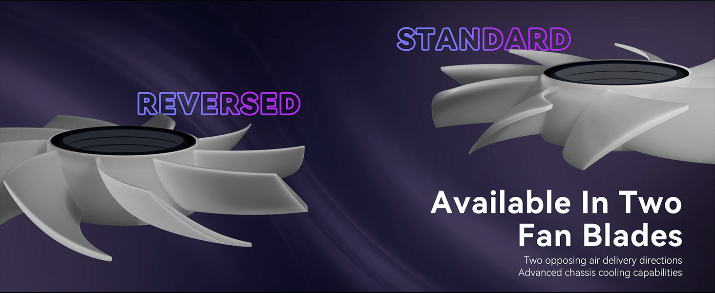 unique design 120mm ARGB black and white case fan Fexadon Tek