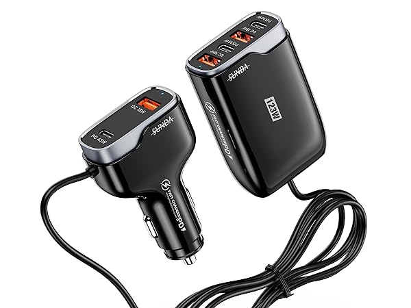 123W 6 ports car charger
