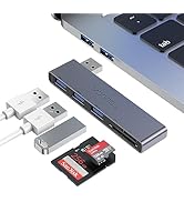 USB Hub MOGOOD 5 in 1 Multiport USB Adapter with 1×USB 3.0, 2×USB 2.0,SD/TF Card Reader USB Split...