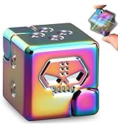 Dice Fidget Spinner Toys Cube for Kids Adults, Metal Infinity Cube, Anti-Anxiety Fidget Block wit...