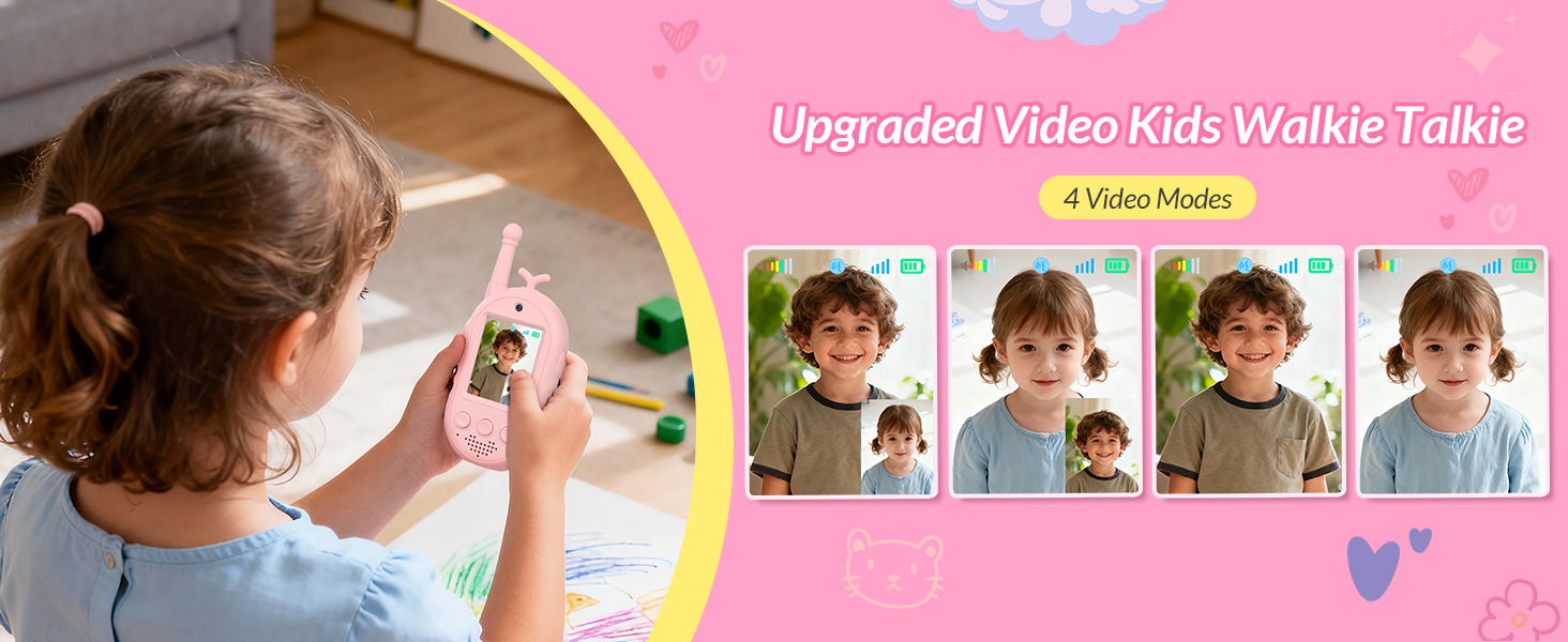 upgraded video kids walkie talkie