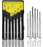 NSEZTZ 6PCS Mini Screwdriver Set, Small Professional Repair Tool Kit with 6 Different Size Flathe...