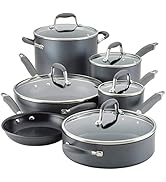 Anolon Advanced Home Hard Anodized Nonstick Pots and Pans/Cookware Set, 11 Piece - Moonstone