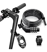 NDakter E Scooter Locks, 8/12mm 4FT Bike Lock with Unique Male Narrow Designed, 4-Digit Anti-Thef...