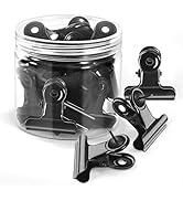 GOOLADA 24Pack Push Pin Clip,Black Bulletin Board Pins,Metal Pins for Cork Board, No Holes Clipbo...