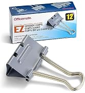 Officemate EZ Binder Clips, Medium Size, 12/Box, Gray (99250)