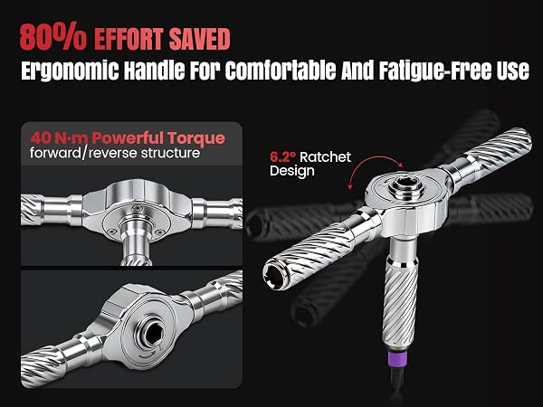 Ratchet Screwdriver Set, magnetic Screwdriver sets, S2 Steel Bits, DIY Combination Flexible Shaft