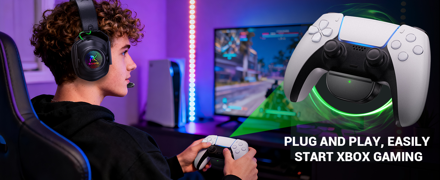 Wireless Gaming Headset with Noise Canceling Mic