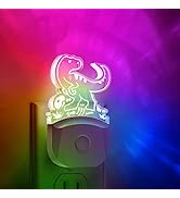 LOHAS Dinosaur Night Light for Boys, Kids Nightlight Plug in, Dusk-to-Dawn, Velociraptor LED Nigh...