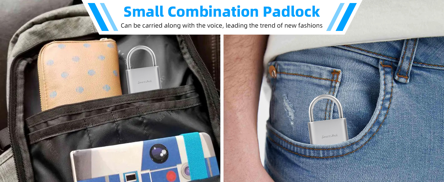 Small combination padlock