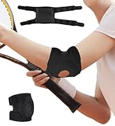 FVVWVV Elbow Brace for Tennis &amp; Golfers Elbow, Compression Support with EVA Pad, Adjustable Strap...