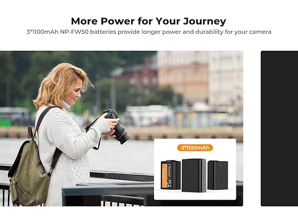 3 pack NP-FW50 battery with more power