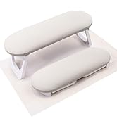 Subay Nail Arm Rest, Foldable PU Leather Nail Hand Rest for Acrylic Nails Cushion Hand Holder, Na...