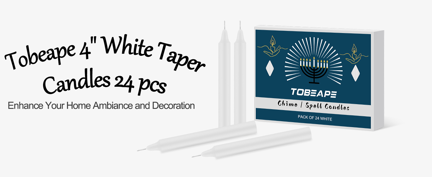 white taper candles