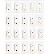 Greencycle Outlet with Night Light,20PK 15Amp Decora Electrical Wall Outlet Plug Replacement,110V...