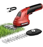 NEU MASTER Cordless Grass Shear, 2-in-1 Handheld Hedge Trimmer, 7.2V Electric Grass Trimmer with ...