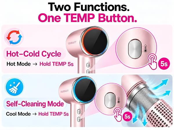self-cleaning hair dryer