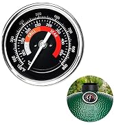 Quantfire Upgrade Replacement Thermometer for Big Green Egg,3.3" Grill Temperature Gauge for Big ...
