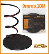 HANGLIFE GT2 Timing Belt with Copper Buckle - 3D Printer Open Synchronous Belt (2mm Pitch) 3D Pri...