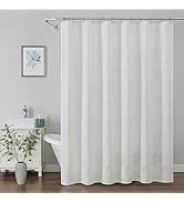 Onalasyc Floral Shower Curtain, Lace Floral Shower Curtains for Bathroom, White Sheer Shower Curt...