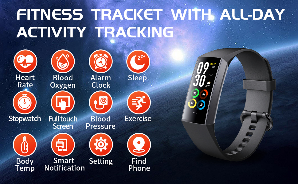 Fitnees tracket with all-day activity tracking
