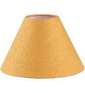 Aspen Creative 56041, Hardback Empire Transitional UNO Lamp Shade, Orange Parchment Wrinkled Pape...