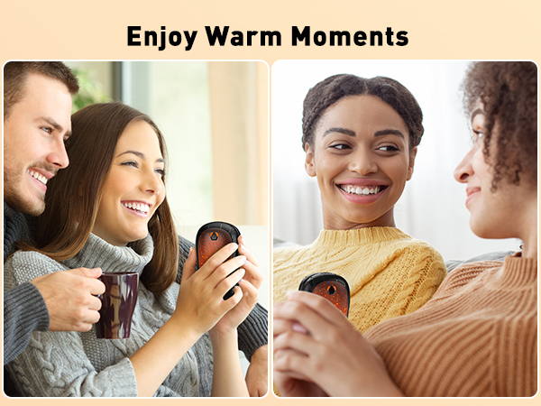 You can enjoy your warm moments through the FANDLISS hand warmers