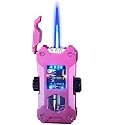NINSI Smart Butane Torch Lighter, Voice-Activated Windproof Refillable Lighters with 4 Ignition O...