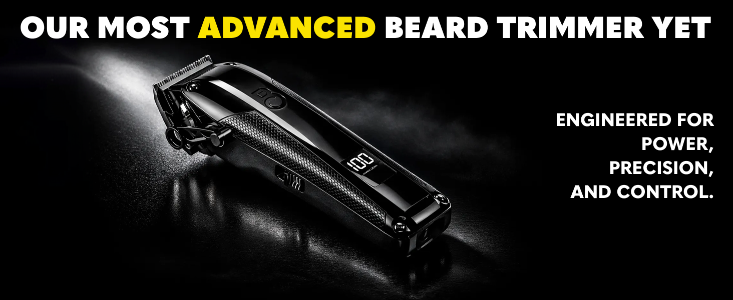 The Beard Club Beard Trimmer for men professional barber quality buzzer with adjustable guards