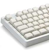 GMKWTL XVX Translucent White Jade Keycaps, Double Shot PBT Keyboard caps 132 Keys MDA Profile Key...