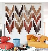 IOWER Macrame Wall Hanging Yarn Boho Wall Decor Wave Tassel Home Wall Aesthetic Living Rooms Bedr...