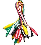 WGGE WG-026 10 Pieces and 5 Colors Test Lead Set & Alligator Clips,20.5 inches / 22 AWG Copper Wi...