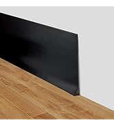 LSGCQ Flexible Baseboard Molding Trim 4 Inch x 60 Feet Self-Adhesive Vinyl Wall Base Peel and Sti...