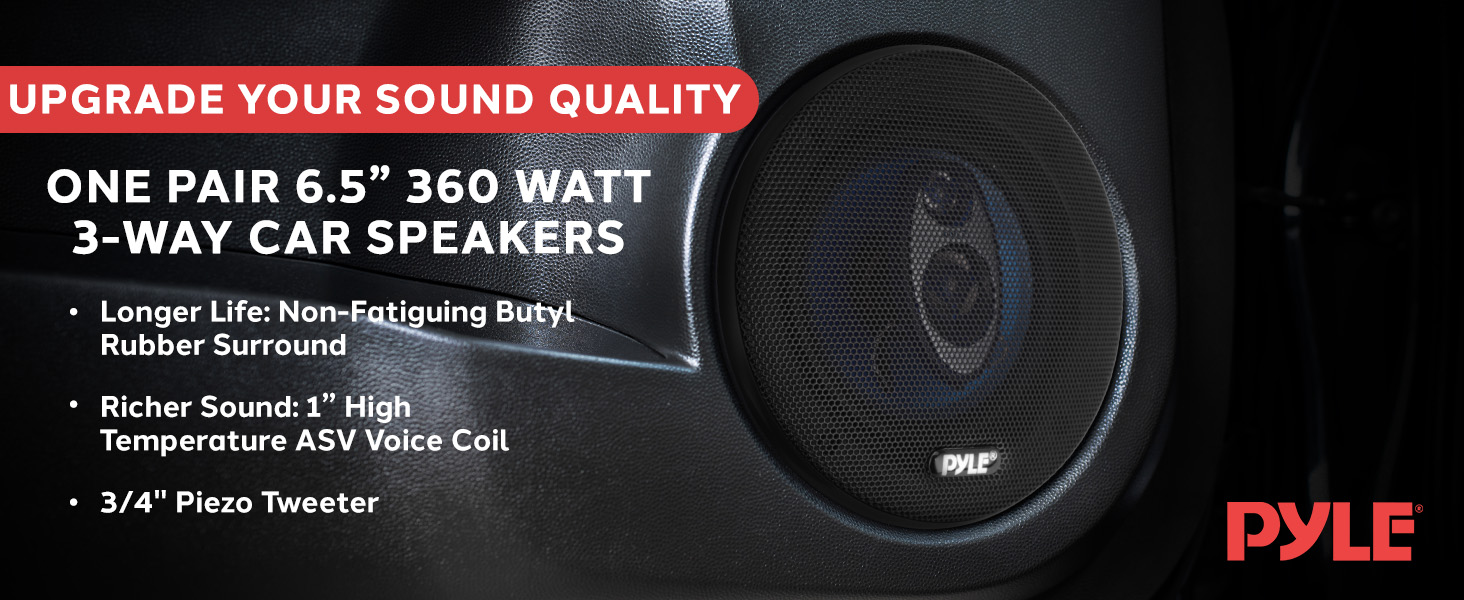 6.5" Three-Way Sound Speaker System