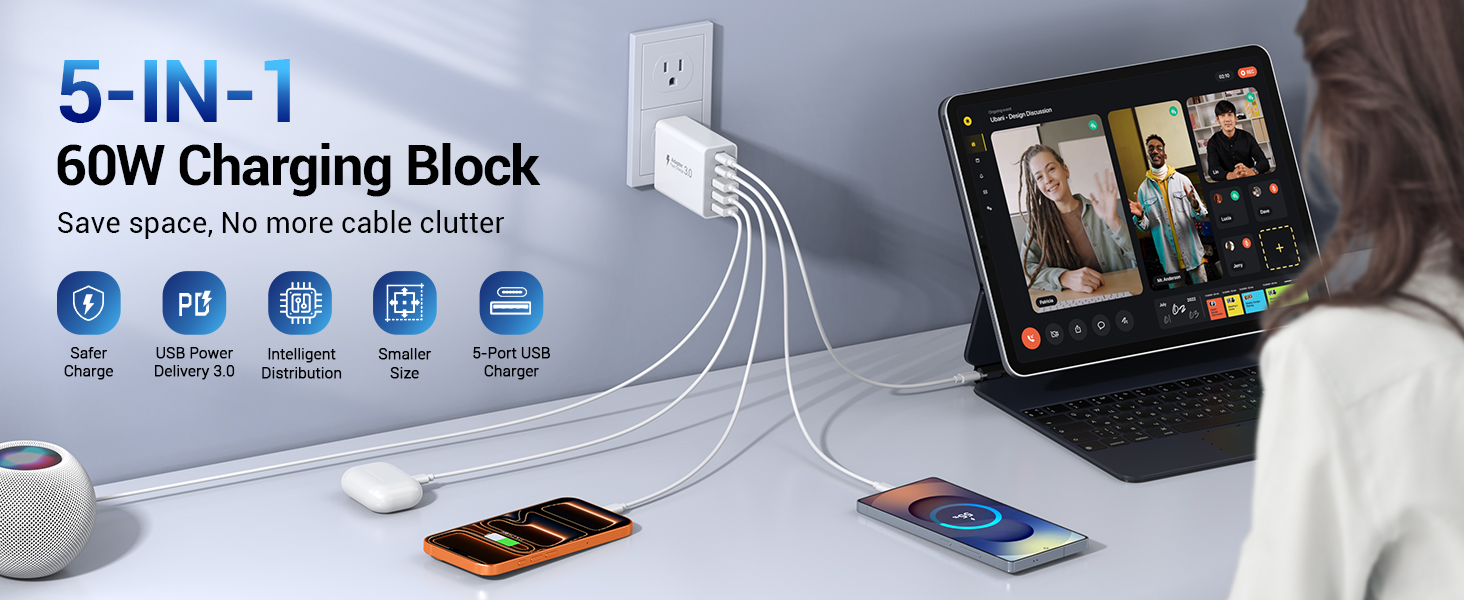 USB Wall Charger Block