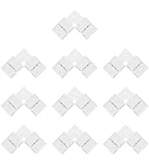 VIPMOON L-Shape 2 Pin LED Strip Light Connector 8mm 10 Pack Solderless Snap Down Connector Quick ...