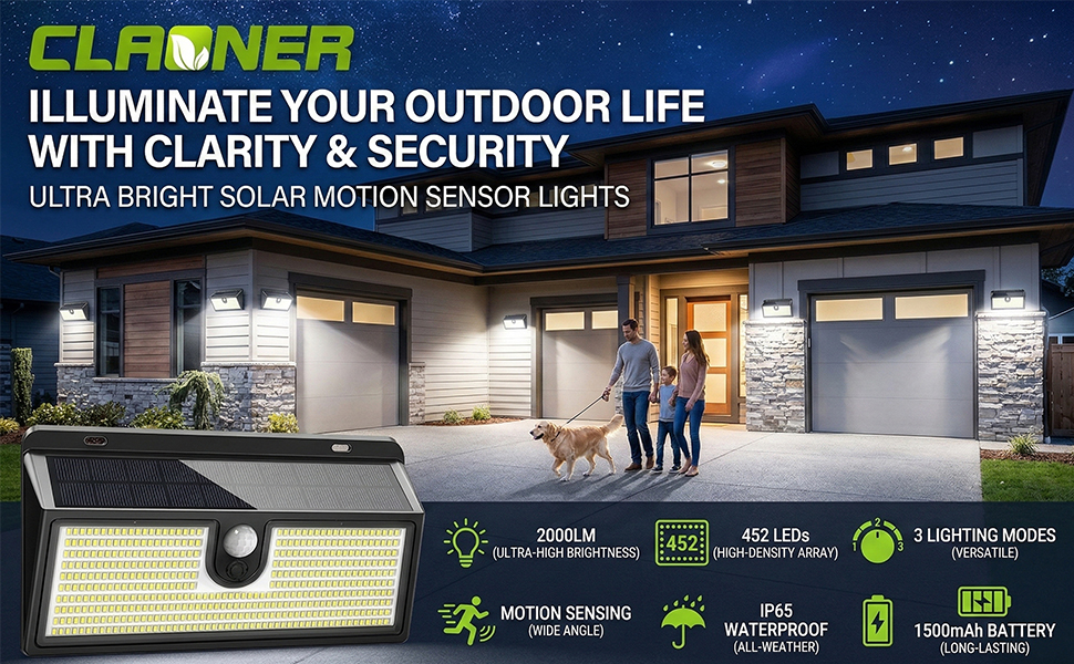 solar motion lights 452LED