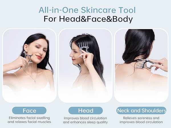 metal gua sha head scratcher scalp scraper scalp gua sha scalp massager gua sha comb for scalp