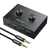 LiNKFOR 4 Port 3.5mm Stereo Audio Switch, 4 Way Stereo Audio Selector, 4 Input 1 Output / 1 Input...