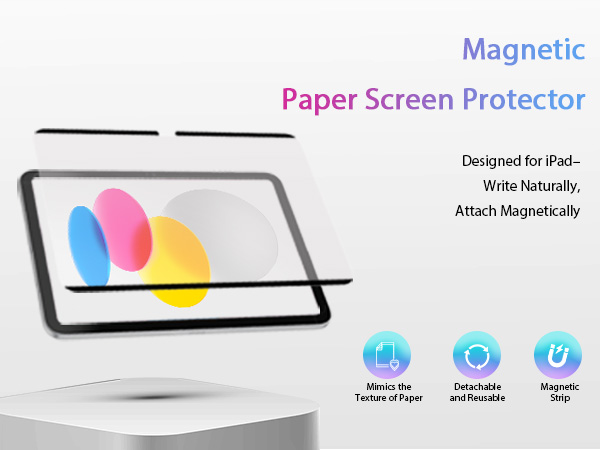 Magnetic Paper Screen Protector for iPad
