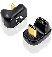 Duttek 180 Degree USB C Adapter 40Gbps, USB C U Shape Adapter, U Shape USB C Male to Female Exten...