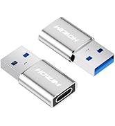 USB to USB C Adapter 2 Pack,HOWJIM Type-C Female to USB3.0 Male Adapter OTG Converter,3A Fast Cha...